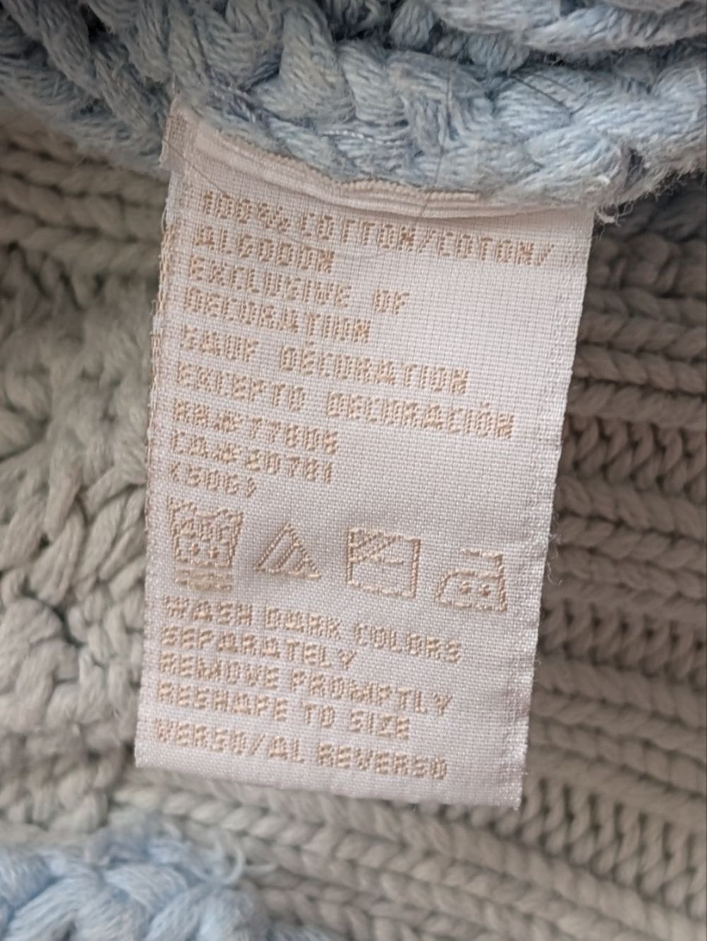 Tommy Hilfiger Womens Blue Off White 2000s Cable Knit Turtleneck Sweater Medium - Picture 5 of 10